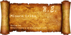 Misera Erika névjegykártya